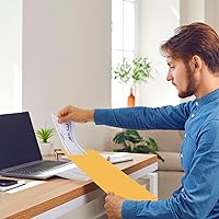 Vista 7 de ACSTEP Paquete de 100 sobres marrones autoadhesivos de 10 x 13 pulgadas, sobres grandes de papel kraft marrón para catálogo, sobres de vainilla