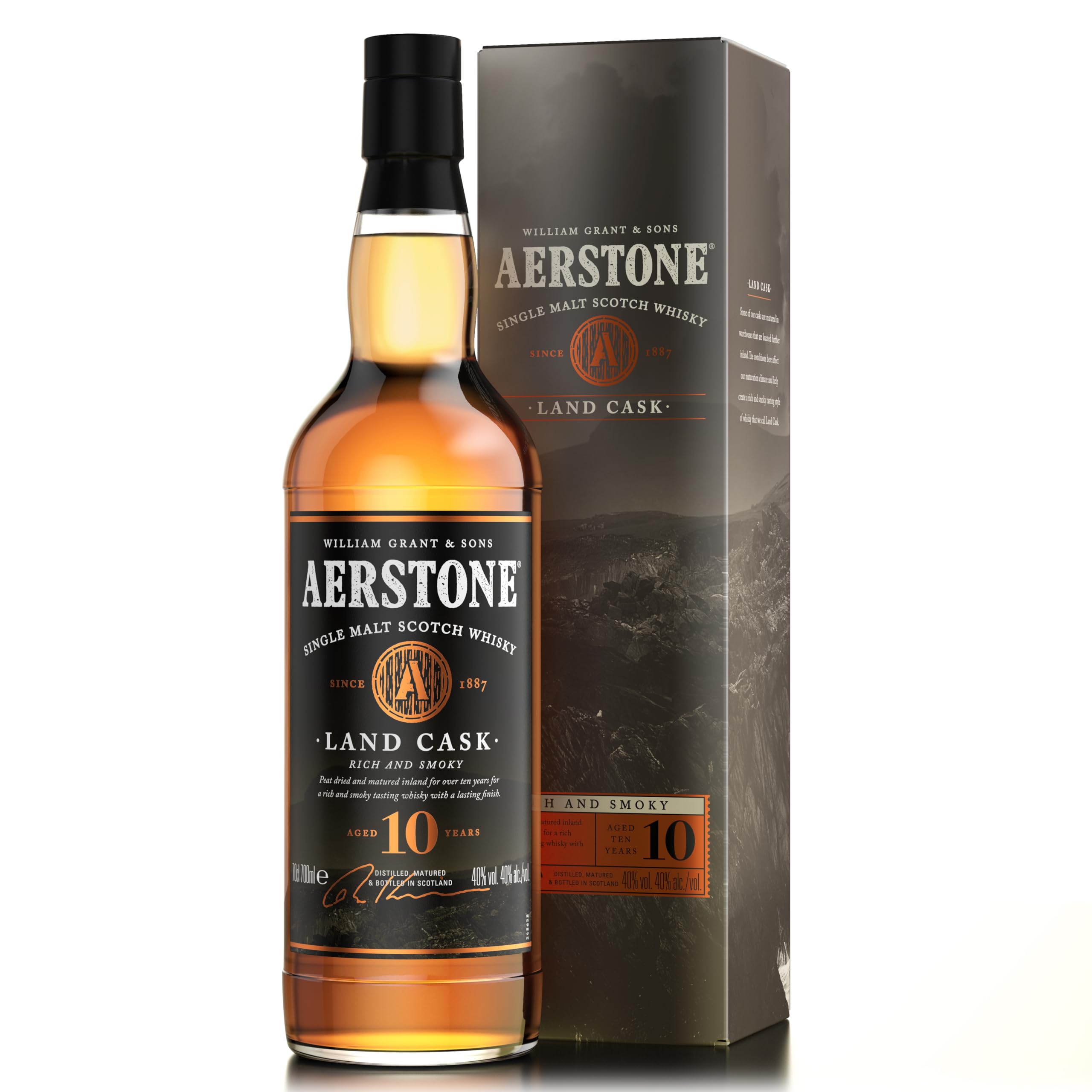 Aerstone Land Cask Single Malt Scotch Whisky 10 Anni, 70cl