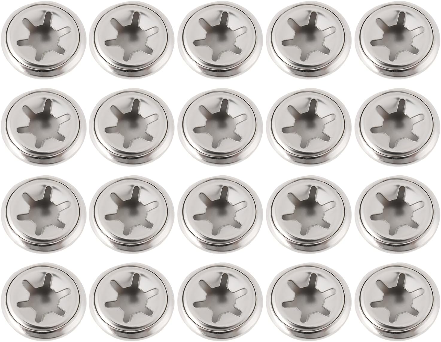 20 Pcs M6 Star Lock Washers with Nickel Cover 5.3x16.3x6.9mm for Electric Car Remote Control Car