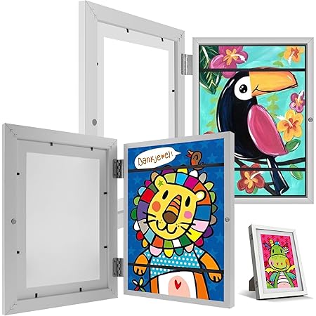 Kinder Bilderrahmen A4 2 Stück - Frontöffnung Für Kunstwerke & Zeichnungen