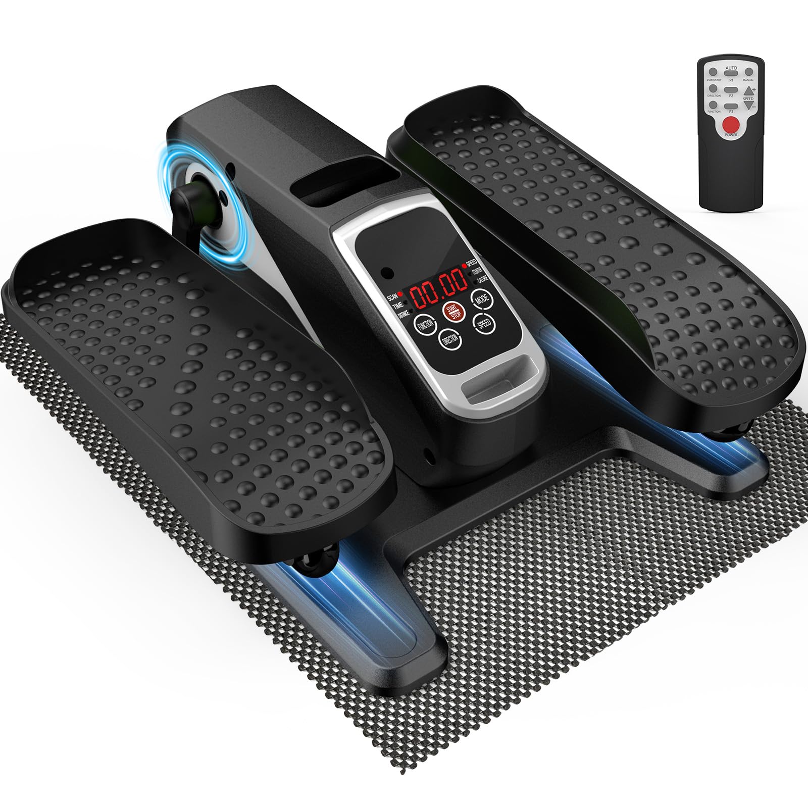 VIVURN® Under Desk Elliptical Machine, Mini Motorized Ellipse Leg Exerciser While Sitting for Seniors, 12-Speed 4-Mode Low Impact Passive Motion Electric Pedal Exerciser+Non-Slip Mat for Home Office