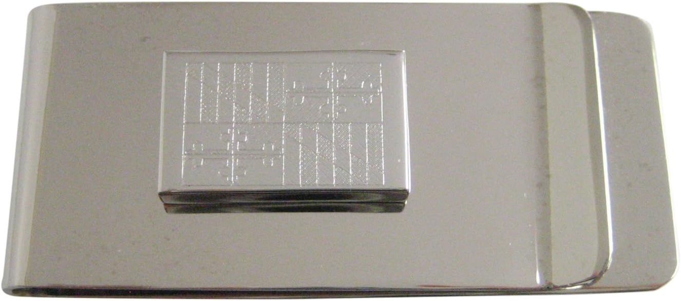 Kiola Designs Silver Toned Etched Maryland State Flag Money Clip