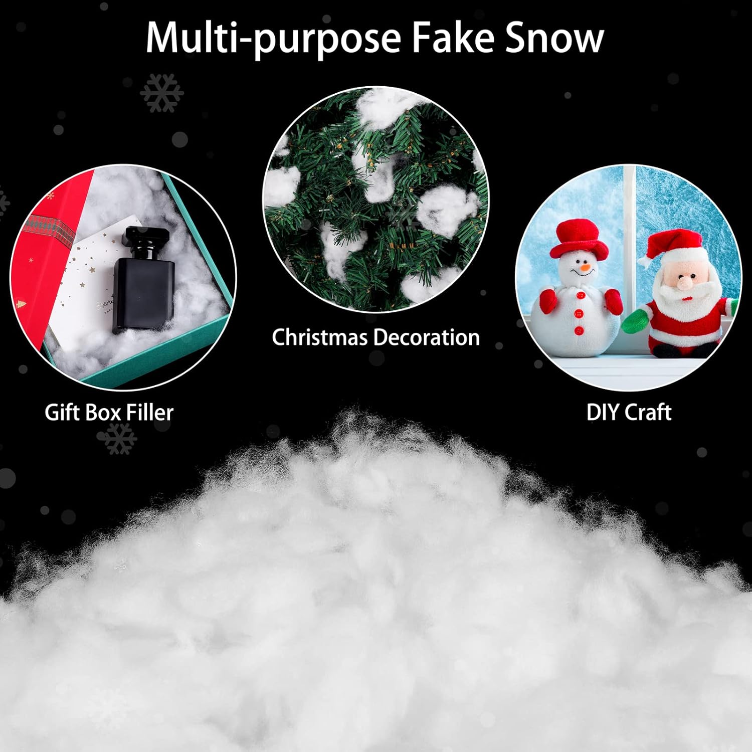 Buy ANVAVO Artificial Christmas Snow Fluffy Fake Snow for Christmas Tree Table Fireplace
