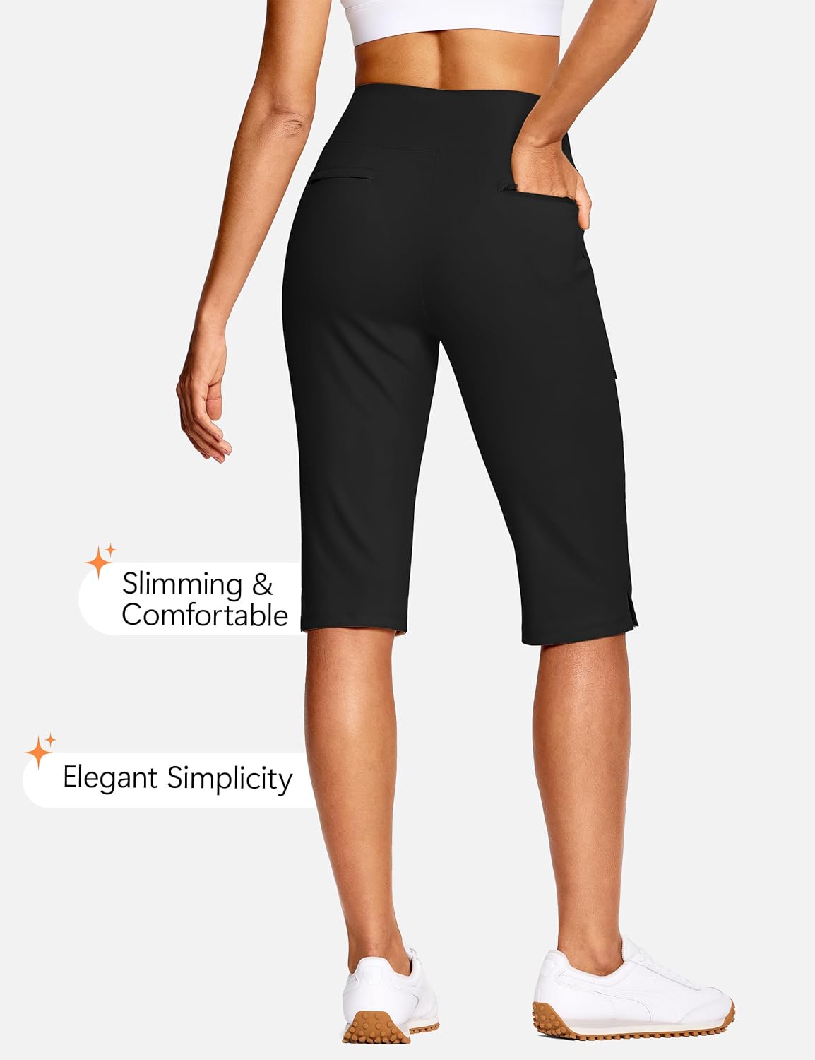 15"/18"/21"/27" Capri Pants for Women High Waist Stretch Women's Golf Capris for Summer with Pockets Work Casual - Image 5