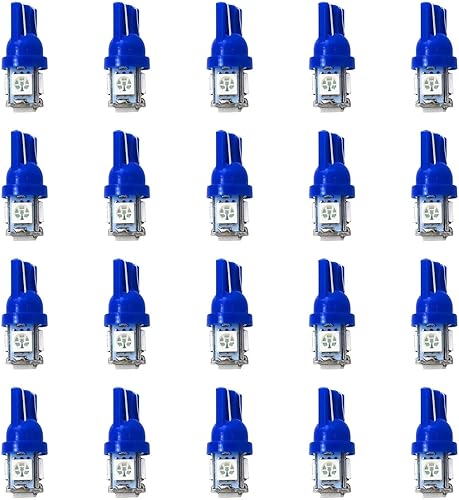 Miniatura 9 de Xspeedonline 20 bombillas LED azules T10 194 168 2825 para instrumentos de coche, medidor de instrumentos de coche, luz de tablero