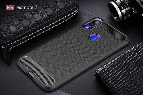 Miniatura 2 de Funda compatible con Xiaomi Redmi Note 7 Caso, Fibra de carbono Absorción de Choque Slim Case para Xiaomi Redmi Note 7 (negro)