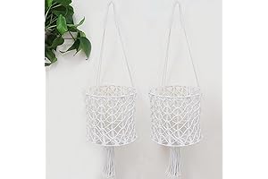 Elegant Macrame Hanging Basket - A Symphony of Boho Charm for Your Plants