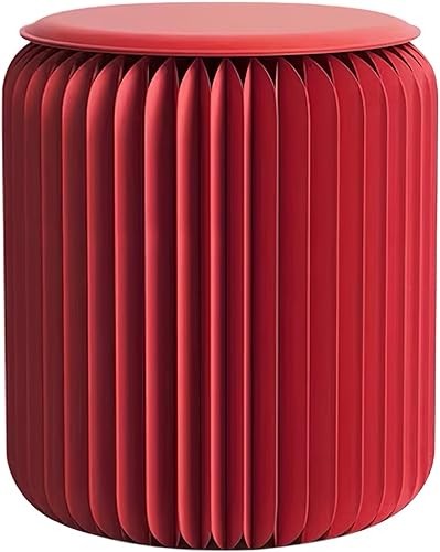 Miniatura 11 de Taburete plegable – Muebles para el hogar de 12 pulgadas, capacidad de carga de 660 libras, taburete plegable de papel kraft ecológico con diseño