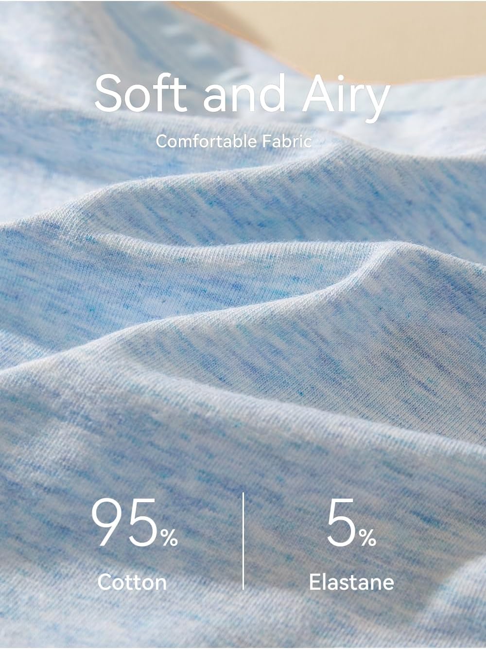 X Element | Maternity Underwear Cotton Postpartum Panties V-Front Under the Bump 5/Pk Multi Color - Image 5