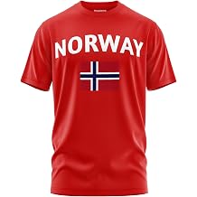 Men's Norway Football Flag T-Shirt, Norwegian Soccer Fan Graphic Tee for Travel and Match Days