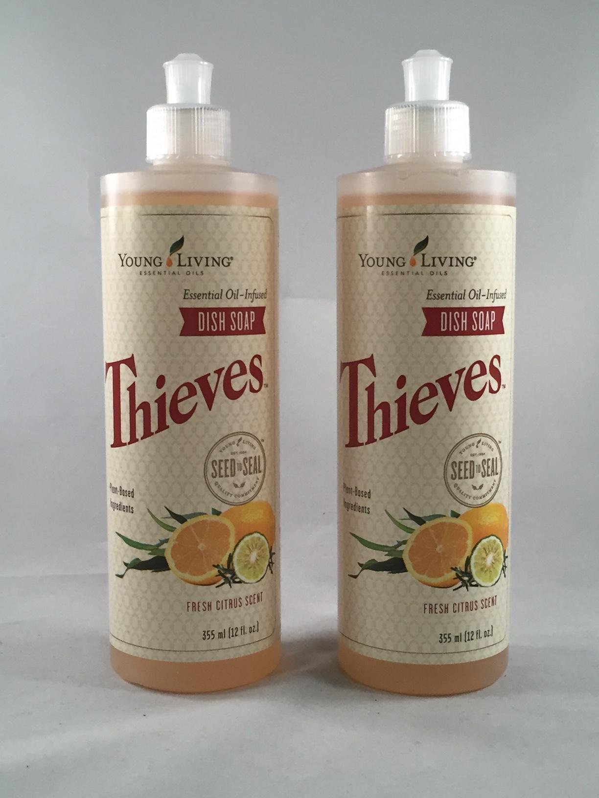 Young LivingThieves Oil Infused Dish Soap 2pk of 12fl.oz Bottles Essential Oils