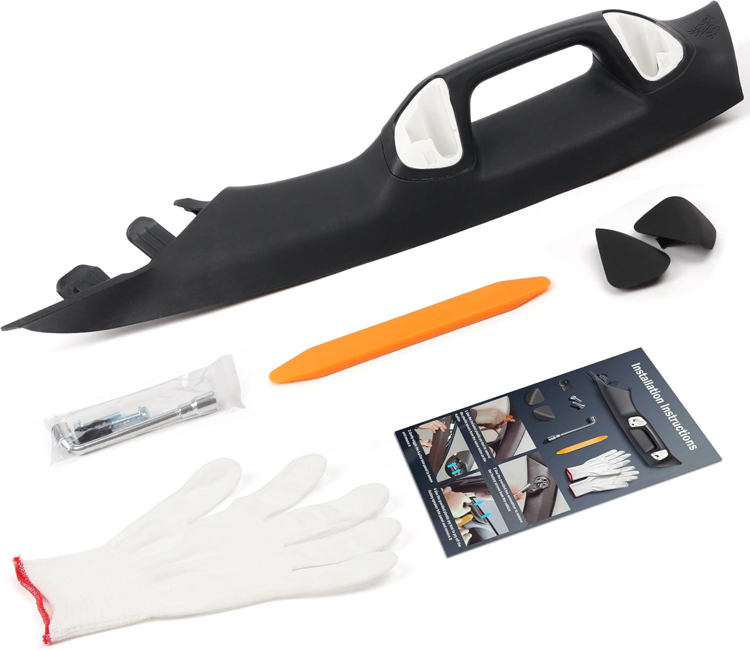 Driver Side A-Pillar Grab Handle for 2016-2023 Toyota Tacoma 3rd Gen, Tacoma A-Pillar Grab Handle, OEM-Style Texture, Zero-Creak Silent Fit, No-Drill Easy Installation, Black