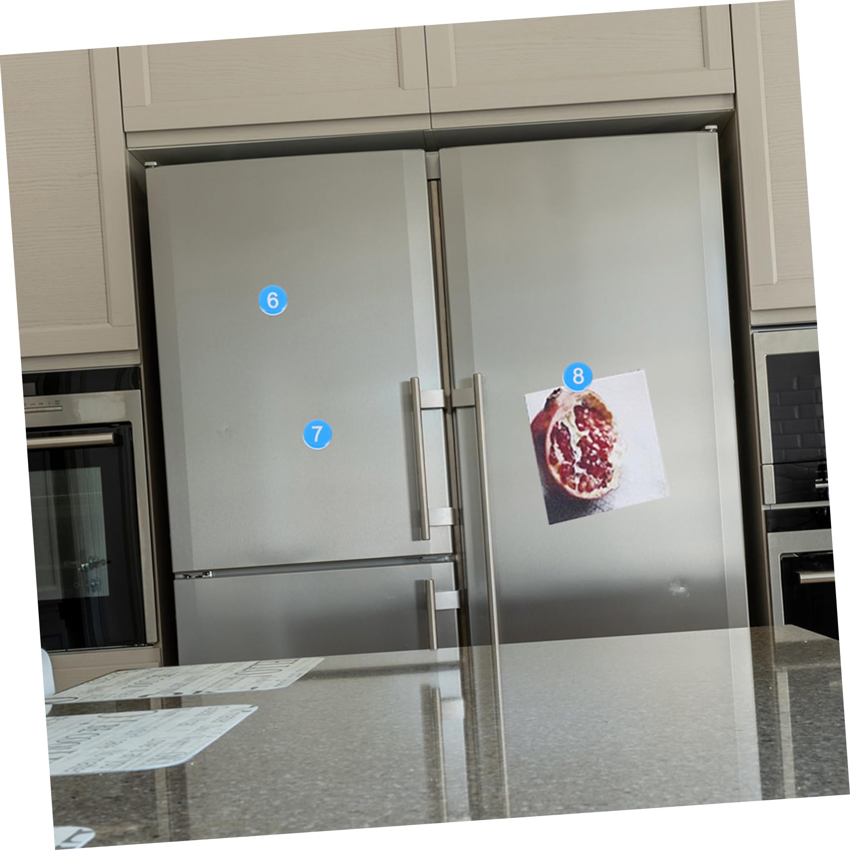 Niedliche Runde Zahlenmagnete für Kühlschrankdekoration 50 Stück aus Kunstharz mit Starkem Magnetismus und Mathematisches Lernen im Haushalt
