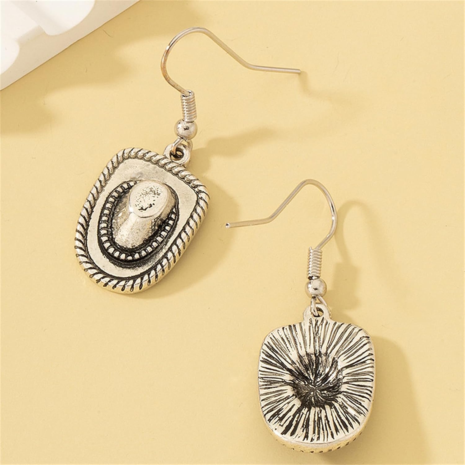 Cowgirl Western Earrings Boho Charm Texas Boots Cowboy Hat Cattle Head Bull Gun Antique Silver Plated Cool Dangle Drop Earrings for Women Country West Style Fashion Jewelry Gifts - Image 5