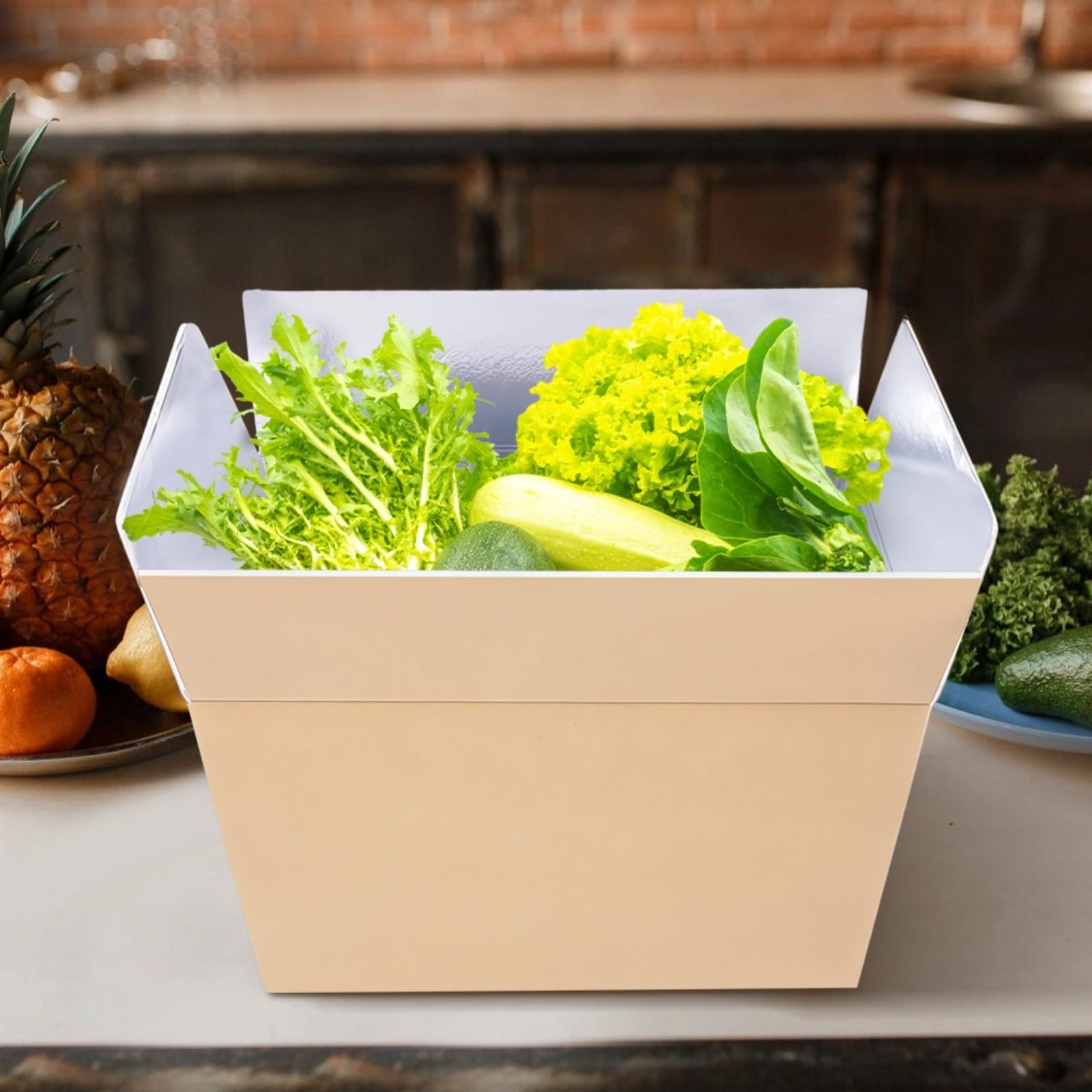 10 scatole isolate per spedizioni, 21,9 x 11,9 x 14,7 cm, in schiuma refrigerante con rivestimento in alluminio, per una comoda conservazione, ideali per prodotti, frutti di mare e composizioni