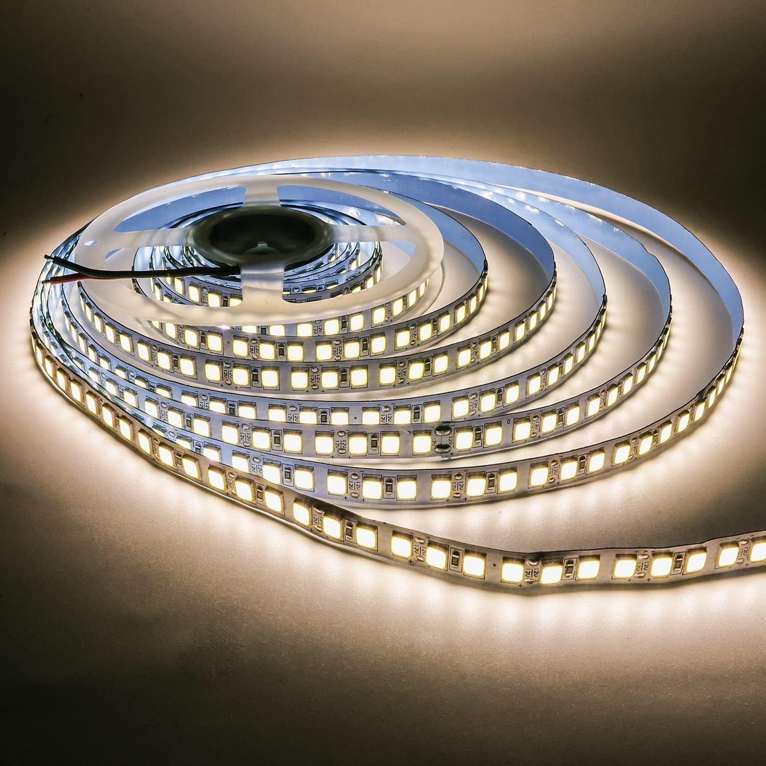 12V LED Strip Lights, 16.4ft Natural White 4000K Light Strips SMD 5054 IP20 120 LEDs/M, Total 600 LEDs Super Bright Rope Light Strip for Home, Shelf, Kitchen Decoration