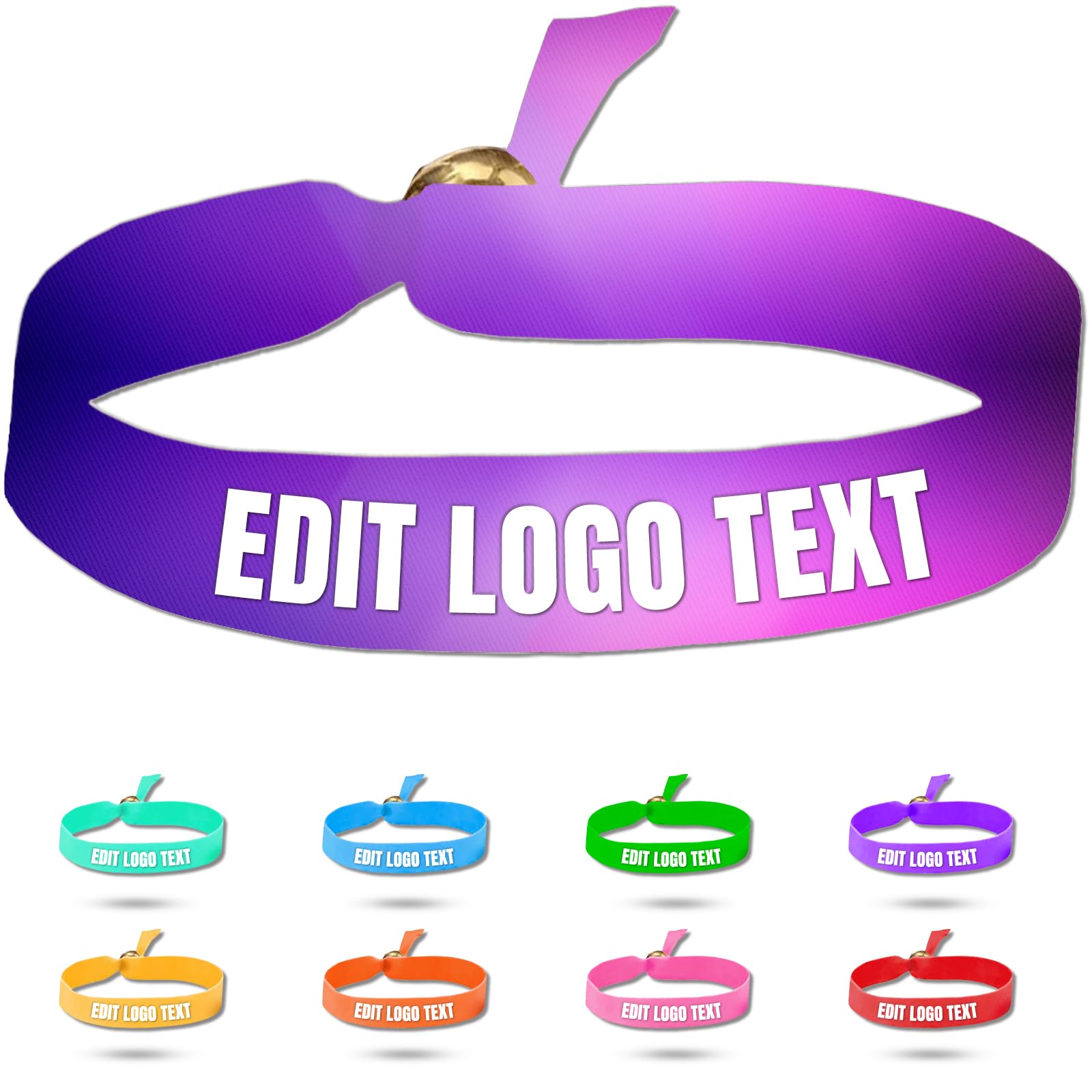 Zkgiftsdz Custom Cloth Wristbands for Events, Personalized VIP Bulk Colored Wrist Bands, Customizable Festival/Concert/Party Bracelets with Logo