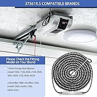 Vista 4 de Correa de transmisión 37561R.S para puerta de garaje de 7 pies, cinturón de apertura de puerta de garaje Genie de 223 pulgadas y ensamblaje de bala