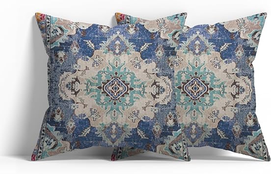 ift Tarafl  Desenli Boho Dekor K rlent K l flar , Retro  i ekli Mandala Hippi Odas  Retro Dekor K rlent K l flar , Kanepe K l flar  i in Yast klar 18x18 in  2li Set Bohemya-10