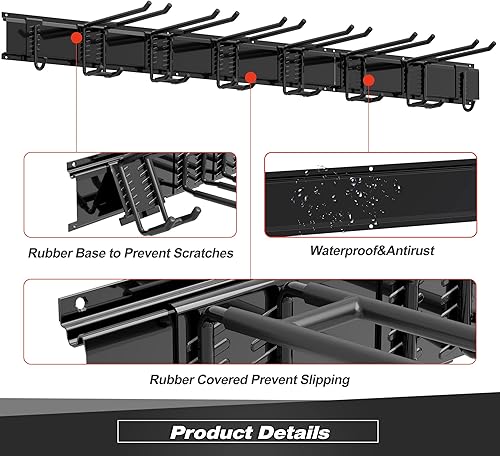 Miniatura 4 de Sttoraboks Estante de almacenamiento de herramientas de garaje, sistema de estante organizador de almacenamiento de garaje resistente, herramienta