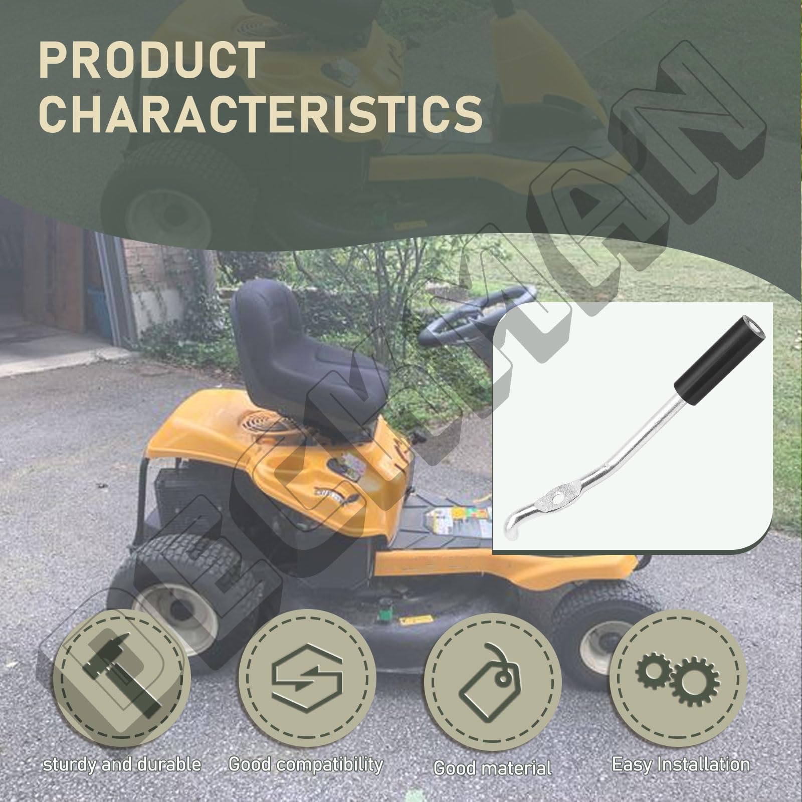 647-05028 Tige de guidage de renvoi compatible avec CU B Cadet Se ars Troy-Bilt CRA fstman Mi ni Hy DRO Rider CC30 CC30H