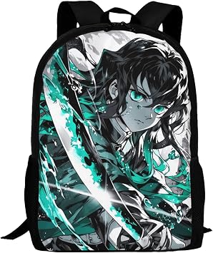 Muichiro Backpack,3d Print Laptop Backpack Lightweight Casual Daypack Bookbag Multi-Function Travel Backpack 16.5 In