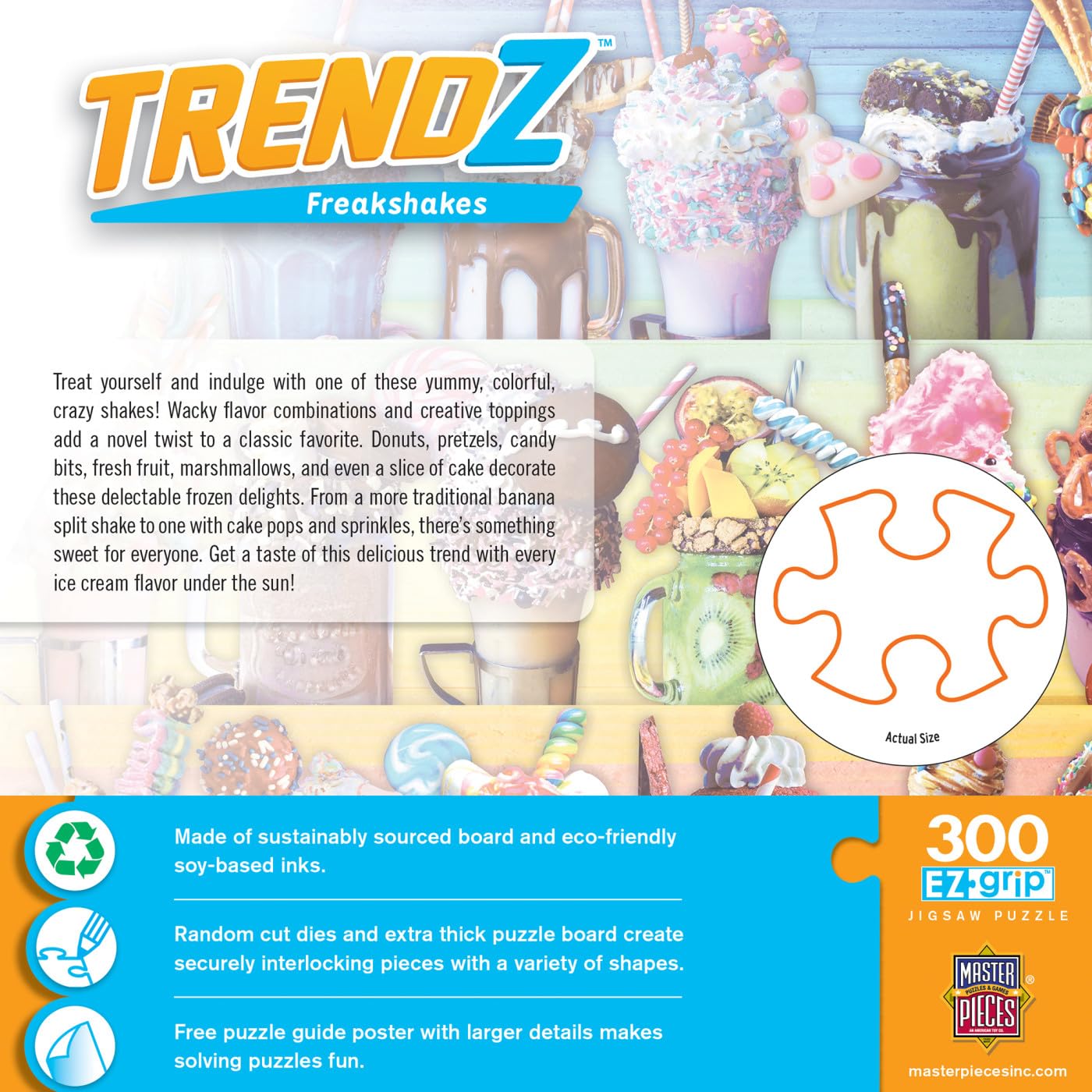 MasterPieces Trendz - Freakshakes 300pc EzGrip Puzzle Multicolor, 18" x 24" - Image 3