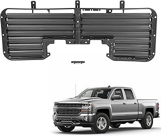 HECASA Active Radiator Shutter Assembly Compatible with 2017-2019 Chevy Chevrolet Silverado 1500 Sierra 1500 Replacement for 84363184 GM1206119 Grille Shutter W/O Motor Black