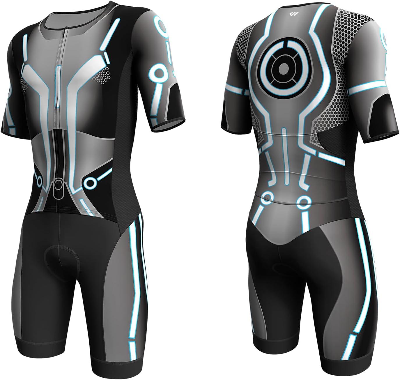 Lo.gas Logas MensTriathlon Suit Trisuit Race Skinsuit Cycling Speed Suit Swimskin Bike Swim Run Color-Blocking