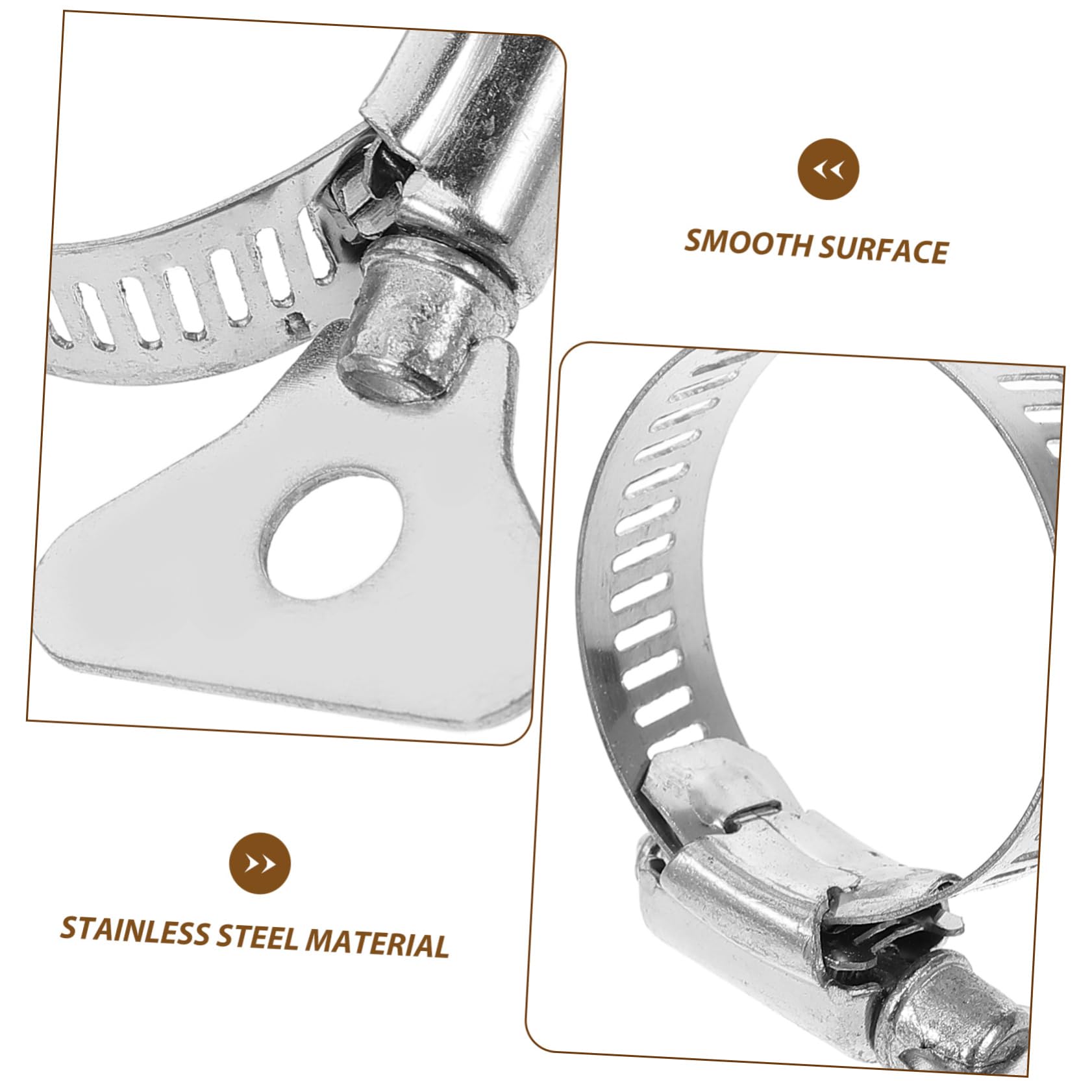 STOBAZA 10pcs Stainless Steel Water Pipe Joint Hose Clamps Dryer Hose Clamp for Secure Installations