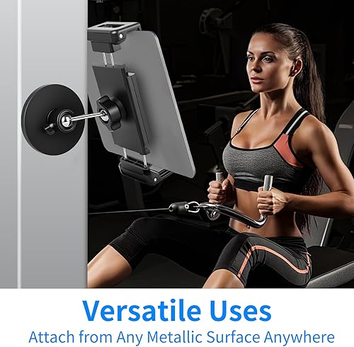 Miniatura 6 de Soporte magnético fuerte para tableta, soporte giratorio de 360 para cocinaoficinagimnasio, soporte universal compatible con iPad de 4.7-12.9