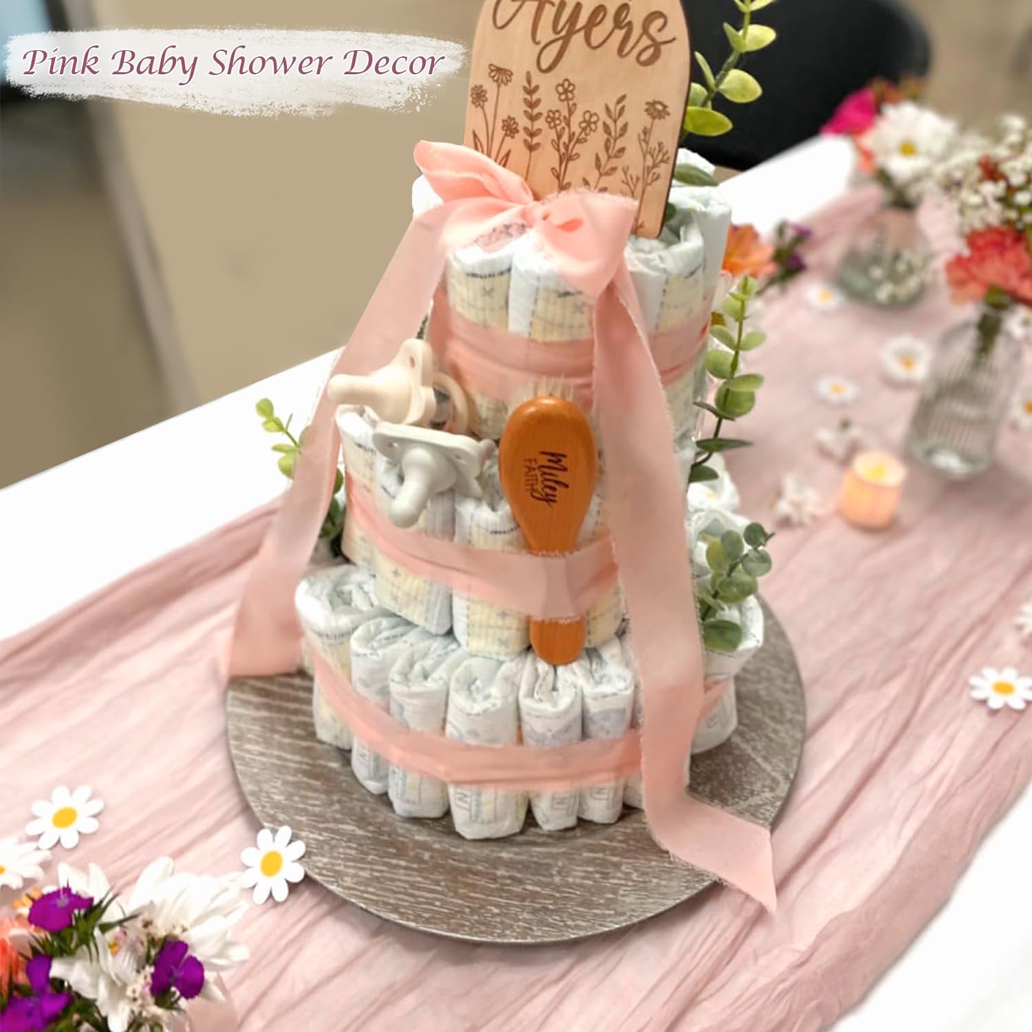 10 Pack Dusty Pink Easter Spring Cheesecloth Table Runners 35x120 Inches, 10FT Pink Table Runner Boho Gauze Cheese Cloth Table Runner for Wedding Baby Shower Birthday Party Decor