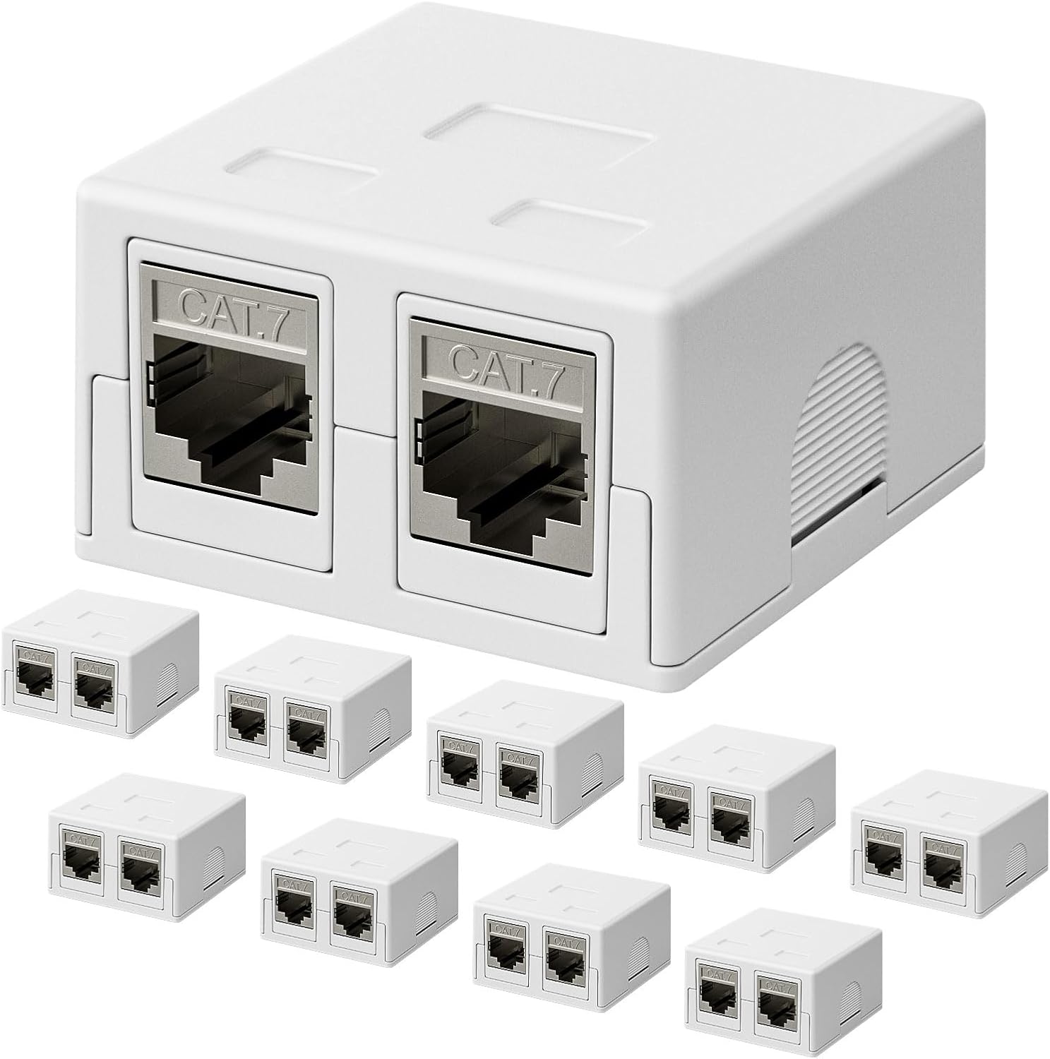 Распределительная коробка FGB 10 x 2 порта с модулем RJ45, сетевая коробка для поверхностного монтажа.