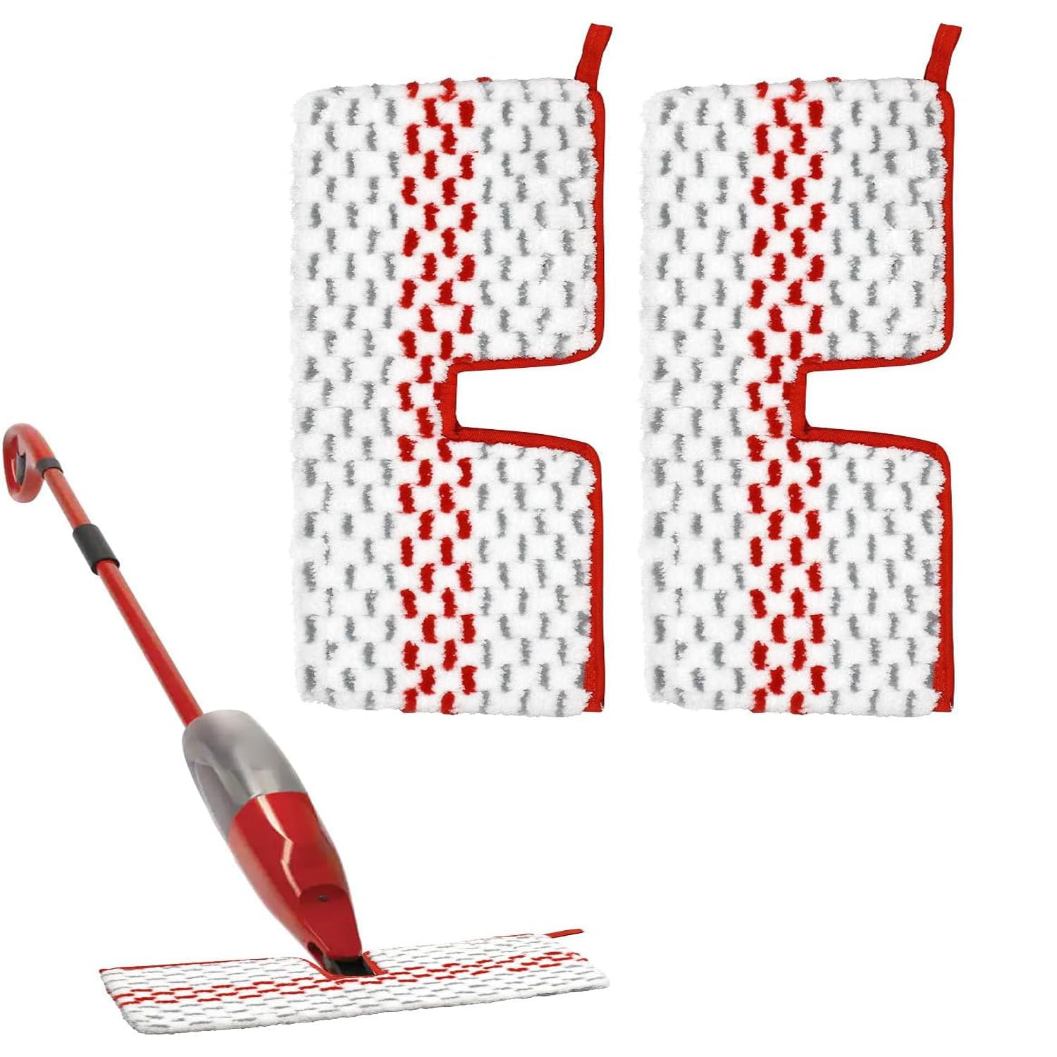 Reusable Microfiber Spray Mop Replacement Pads, Washable Refills Compatible With O Cedar Vileda Promist Max Spary Mop (2 Pcs)