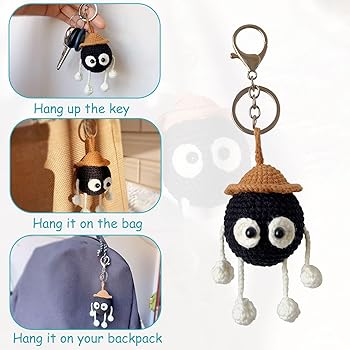 Amazon.com: OrkLy ZIUGLIKAL Handmade Crochet Keychain Plush Ball