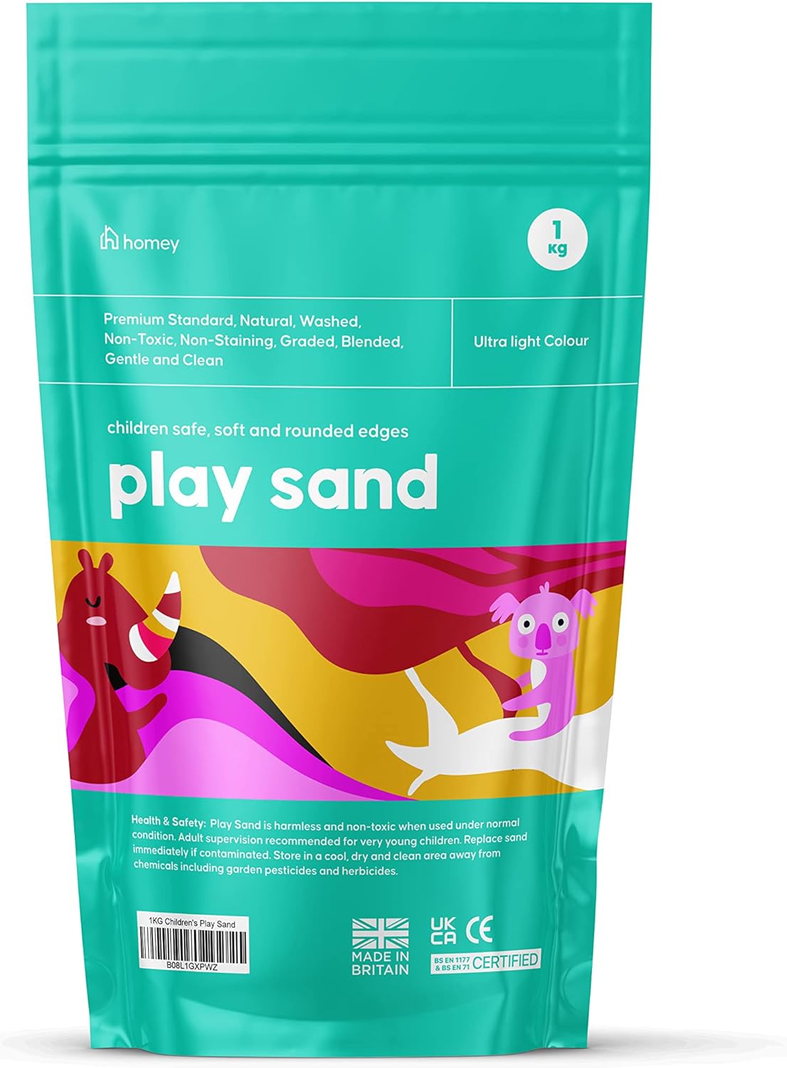 Children’s Play Sand, Non Toxic, 1KG Premium Grade, Natural Washed Play