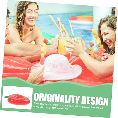 Miniatura 8 de 6 portavasos de agua para fiesta de haya, portavasos inflables, juguetes inflables de Hawaii, flotadores flotantes para piscina, tina, piscina,