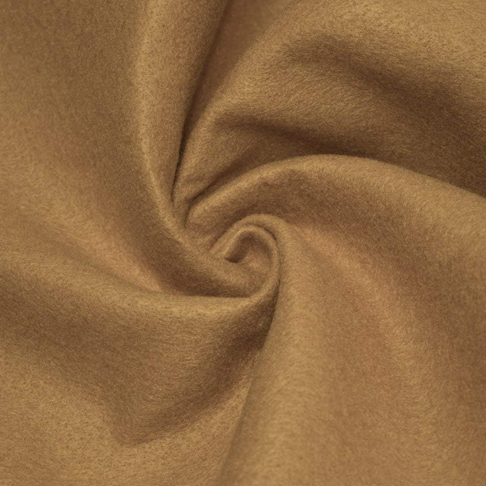 AK TRADING CO. 72-Inch Wide 1/16” Thick Acrylic Felt Fabric for Arts & Crafts, Cushion and Padding, Sewing Projects, Kids School Projects, DIY Projects & More. - Light Camel, 5 Yards