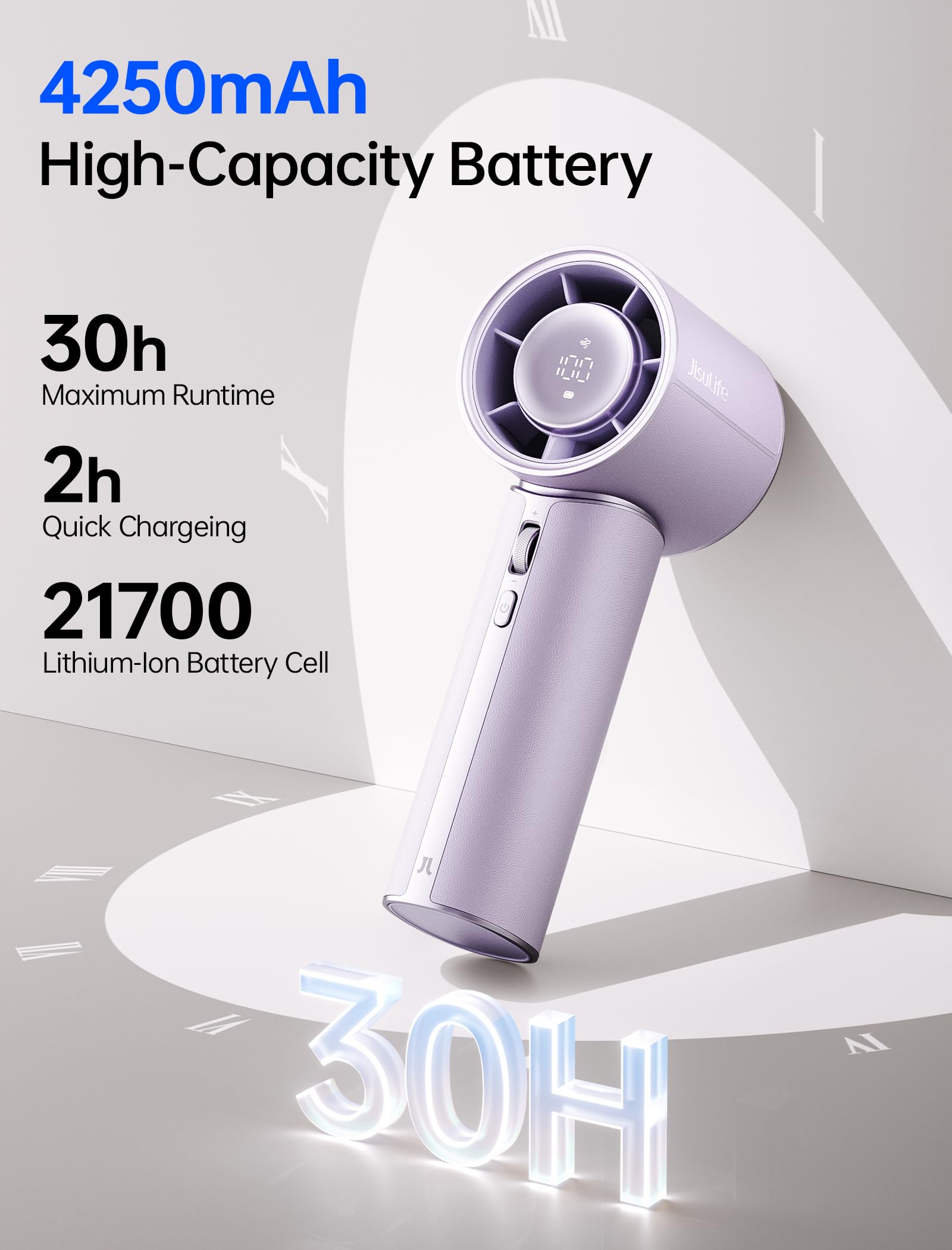 Amazon.com: JISULIFE Handheld Fan - Next‑Gen Cooling: 30H Max