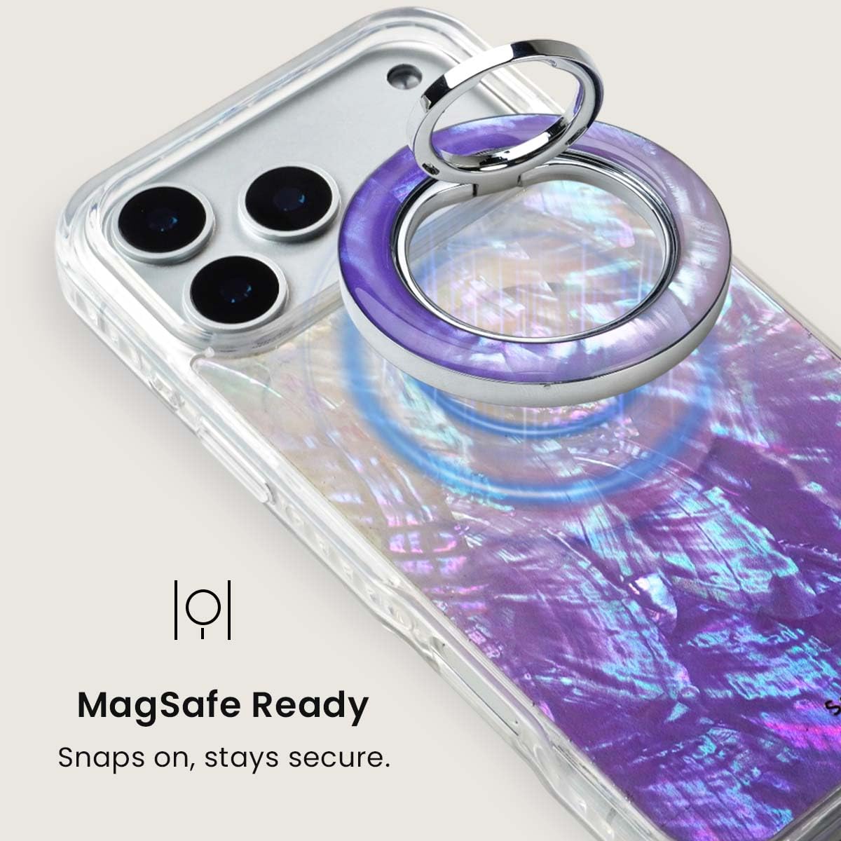 SCORPIFY Supporto magnetico ad anello per telefono, compatibile con MagSafe, cavalletto girevole per le dita, per iPhone 17, 16, 15, 14, 13, 12 Pro Max Plus, accessori per supporto per cellulare