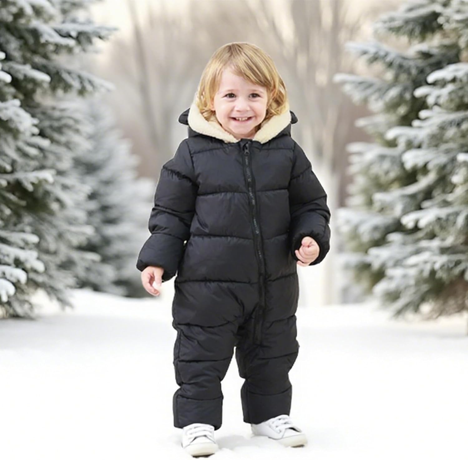 BFUSTYLE Baby Snowsuit 0-24 Months Winter Clothes Infant Boy Girl Puffer Jacket Newborn One Piece Coat with Hooded - Image 2