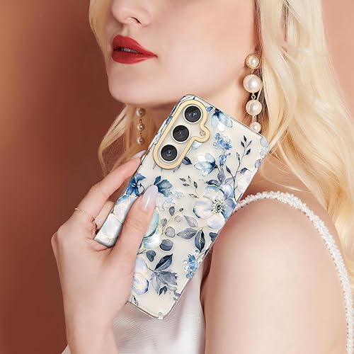 Miniatura 7 de MILPROX Funda compatible con Samsung Galaxy S23 Ultra Flower, bonito diseño de funda para niñas y mujeres, a prueba de golpes, patrón floral, parte