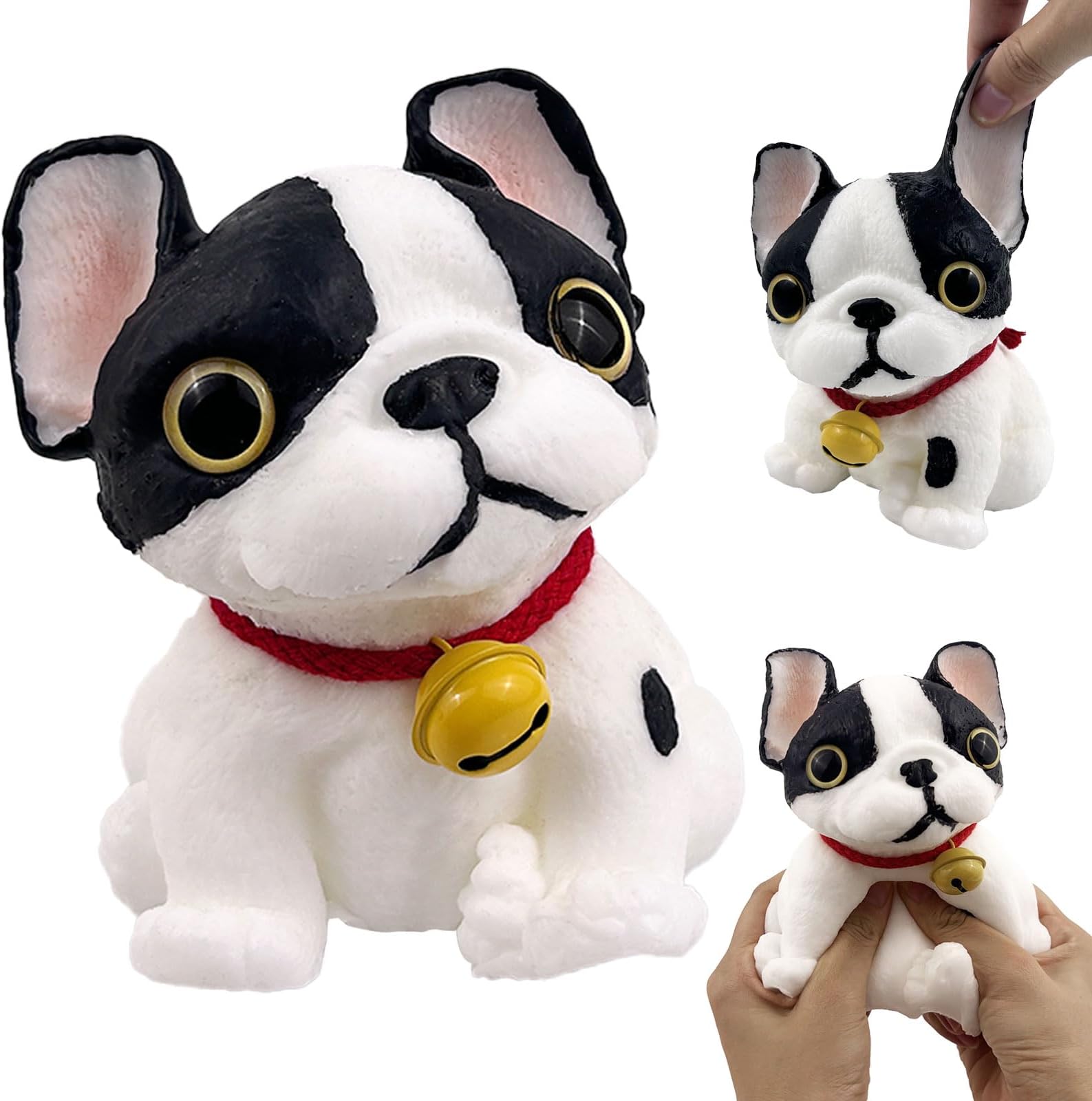Hand Painted Dog Squishy Toys，Big Cute Ultra Soft Squeeze Fidget Toys for Stress Relief ,Kawaii Squishies Sticky Animal Toys for Adults Kids,Decompression Sensory Balls Toys for Autism