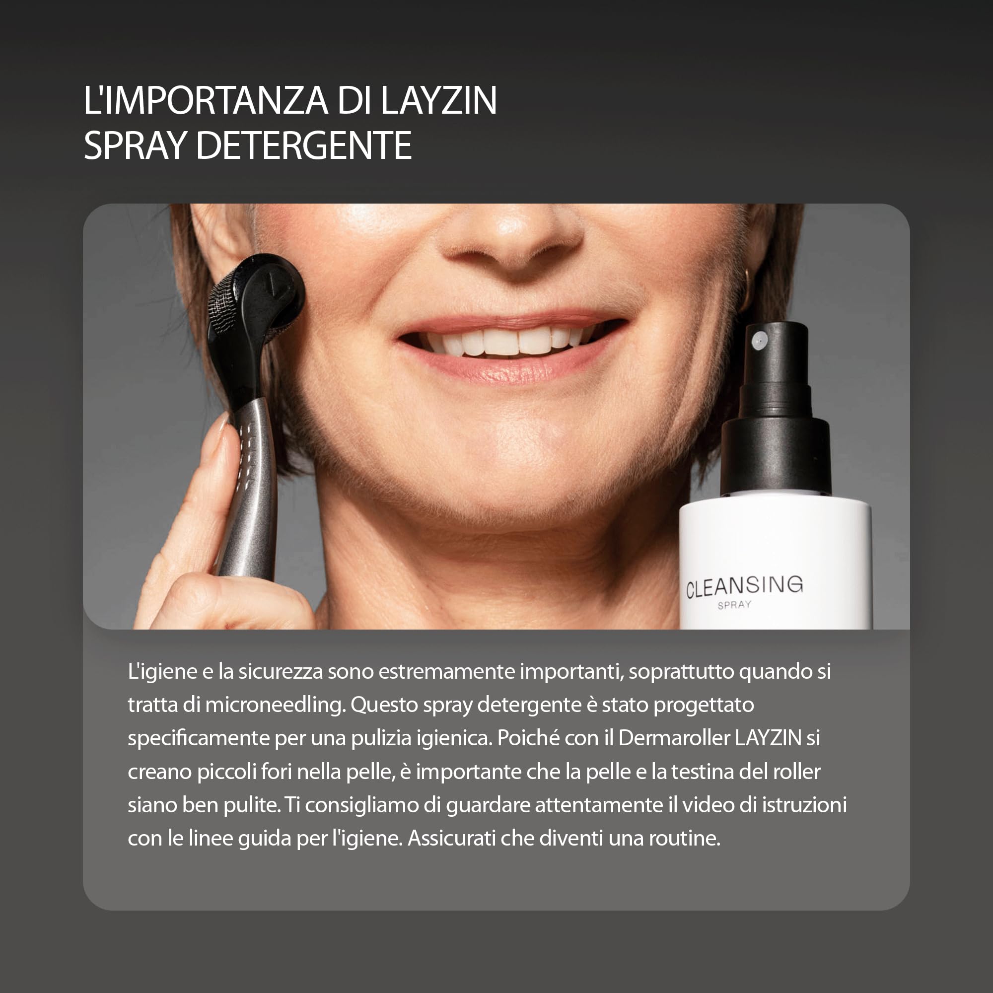 Cleansing Spray 200 ml per Microneedling – Pulizia igienica di Derma Roller & pelle – Spray pratico per dosaggio ottimale – Per uso domestico e routine skincare – Unisex