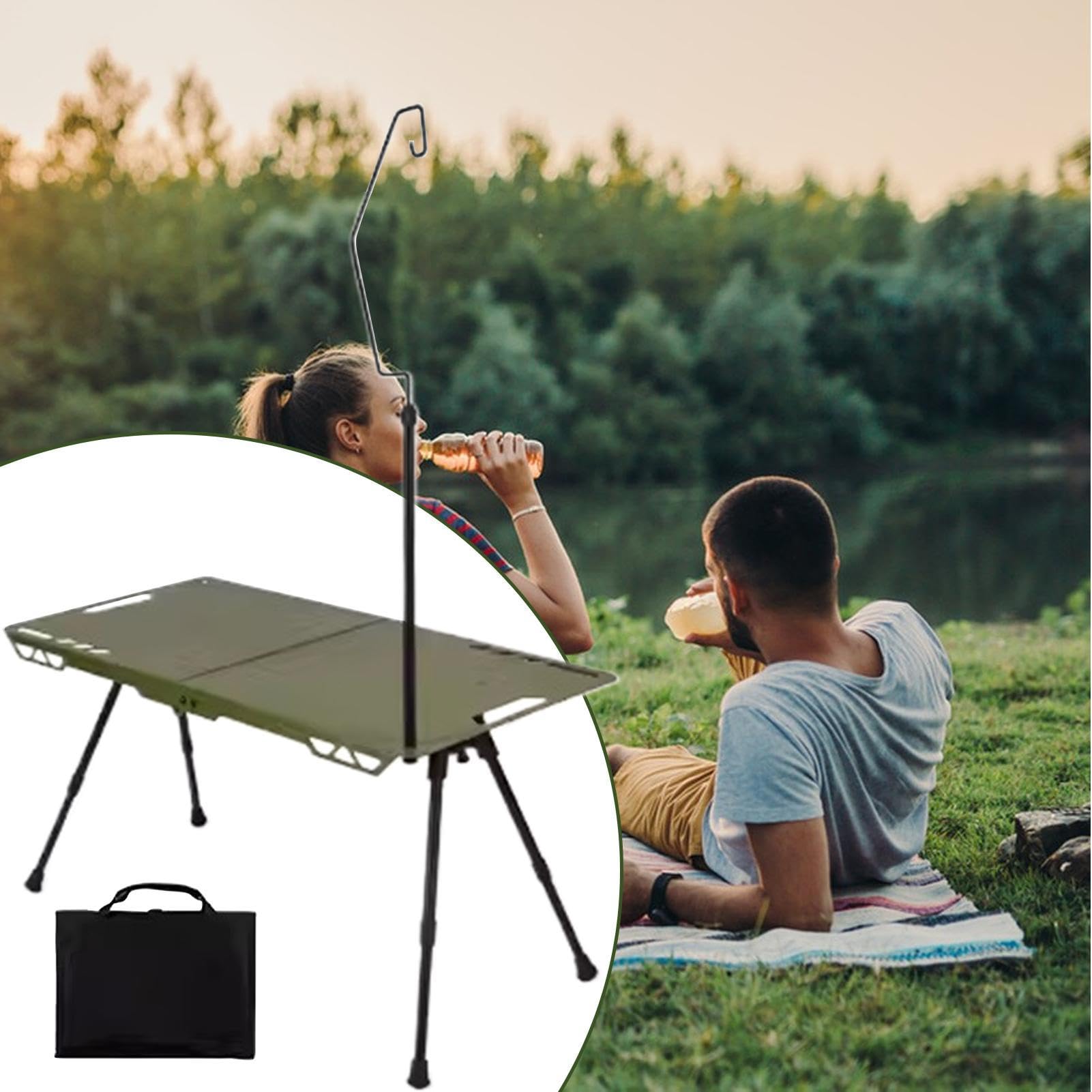 Wyposażenie Kempingowe Składane Biurko Ze Stopu Aluminium | stół piknikowy aluminiowy Do Imprez Tailgating, Podróżowania Kamperem, Grillowania, Plażowania, Patio, Podwórka