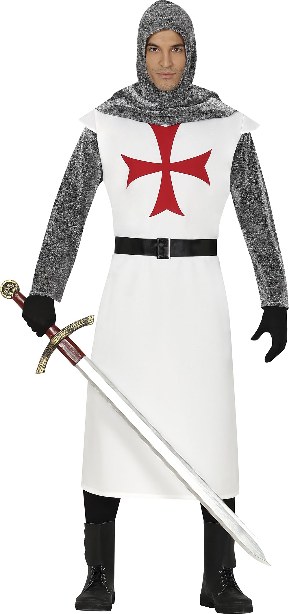 FIESTAS GUIRCA Templar Knight Mens Fancy Dress Costume - Medieval Warrior Fancy Dress Men Size XL 44-46