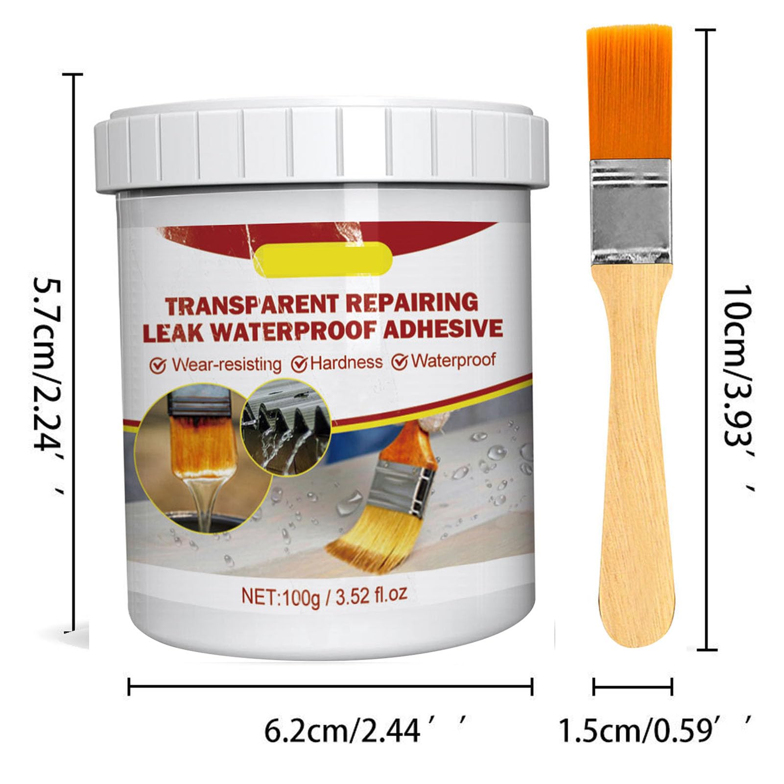 Waterproof Insulating Sealant, Transparent Waterproof Coating Agent Leak Proof Transparent Waterproof Adhesive Insulating Rebrushed Shiny Sealant for Floor