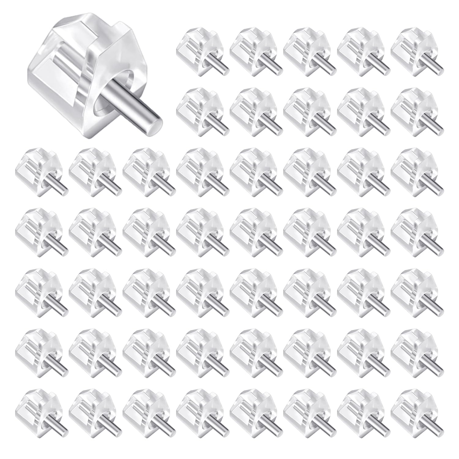 UBSIUH 50 Shelf Support Nails, Bookshelf Partition Support Bolts, Furniture Shelf Fixing Pins, Shelf Reinforcement Accessories, Home Maintenance Accessories.