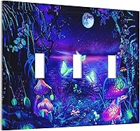 Vista 243 de Placa de pared de tortugas marinas, hierba oceánica, medusas, peces y algas marinas, placa de pared de doble palanca, cubierta de interruptor de luz