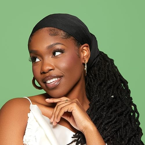 Miniatura 6 de KISS COLORS & CARE Bufanda de satén suave  Negro, de larga duración, multiusos, suave bufanda premium para minimizar el encrespamiento, evitar